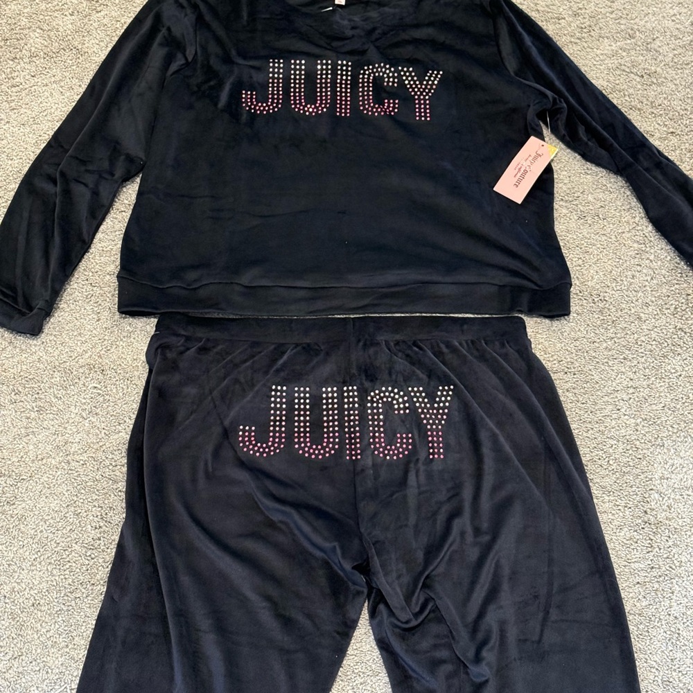 NWT Juicy Couture Velour Set Size Large